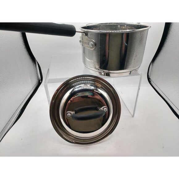 WearEver Stainless Steel Saucepan With Lid & Black Handle 7" x 3" - Picture 8 of 10